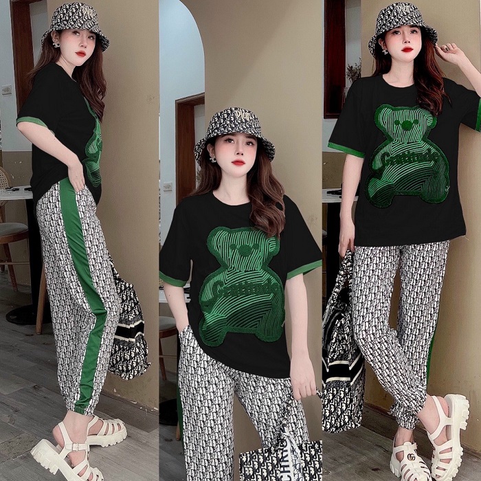 BỘ THỜI TRANG PHỐI HỌA TIẾT FENDI THÊU CAO CẤP-BTN432